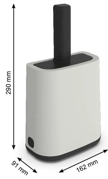 Lopățică cu suport pentru litieră 9x16 cm Biala - Rotho