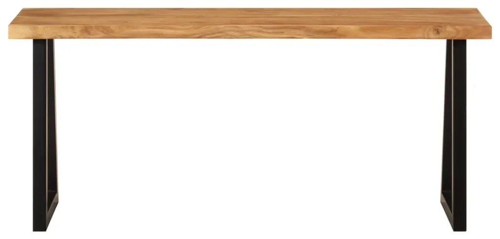 372754 vidaXL Bancă cu margini naturale 105 cm, lemn masiv de acacia