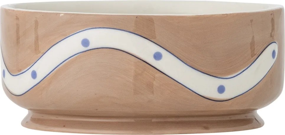 Set 4 boluri din ceramică artizanală, multicolor, pictate manual cu pisici și buline, 14,5x6 cm, 715 ml, „Missy"