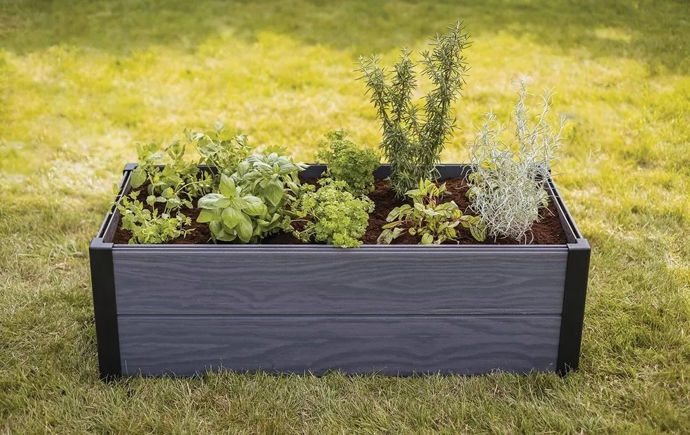 Vyvýšený záhon Maple trough - šedý