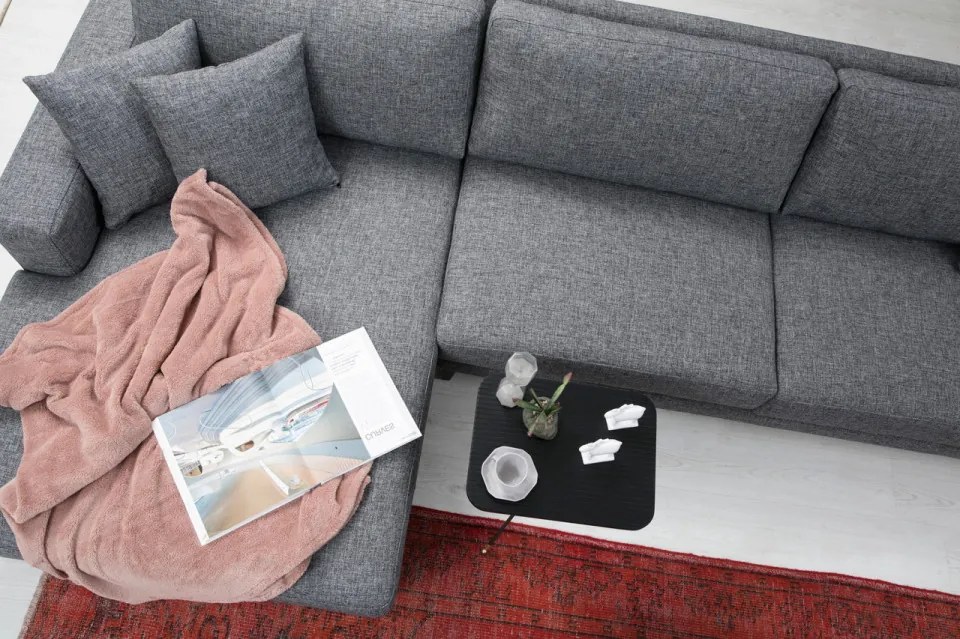 Coltar extensibil Nordic Corner Left (Chl+3R), Gri Inchis