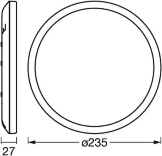 Osram - Plafonieră LED reglabilă ORBIS ULTRA SLIM LED/15W/230V Ø 23,5 cm, negru
