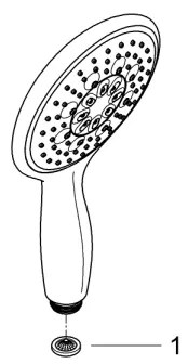 GROHE VITALIO RAIN 26107000 - duș de mână, diametru 130 mm, crom lucios