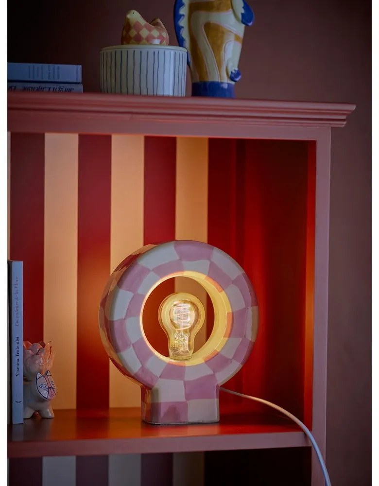 Veioză roz (înălțime 23,5 cm) Vialini – Bloomingville