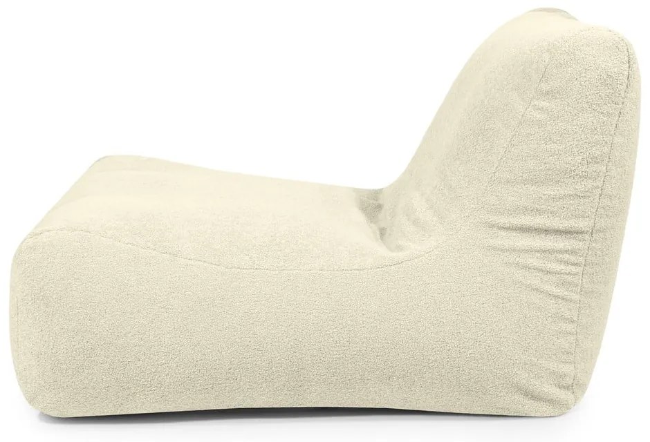 Fotoliu bean bag crem cu tapițerie din țesătură bouclé Lounge 100 – SLOWDOWN