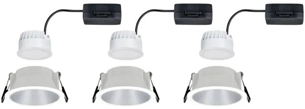 Paulmann 93410 - Set 3x LED 6,5W IP44, luminar baie COLE, dimabil, 230V