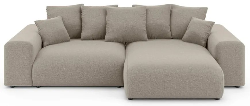 Colțar bej extensibil/cu spațiu de depozitare (cu colț variabil) Luma – Ropez