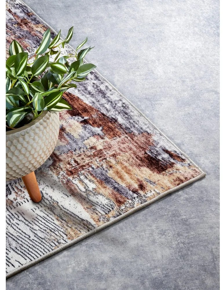 Covor gri 80x150 cm Malard Copper Gold – Elle Decoration