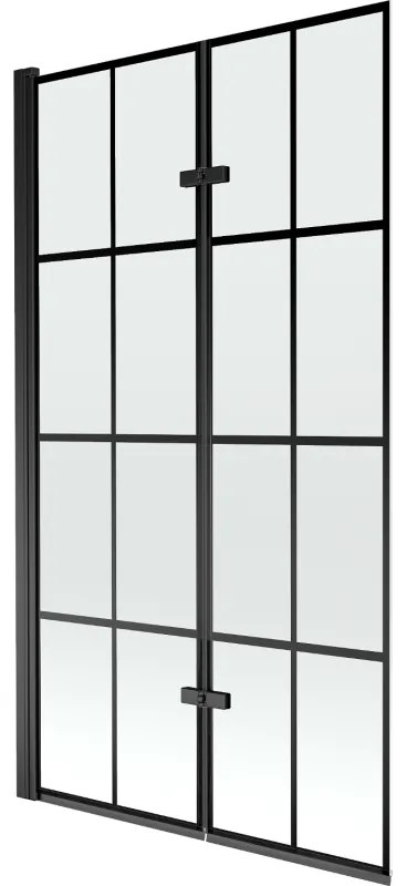 Mexen Castor paravan cadă 2-aripi 100 x 150 cm, Model negru, Neagră - 892-100-002-70-77
