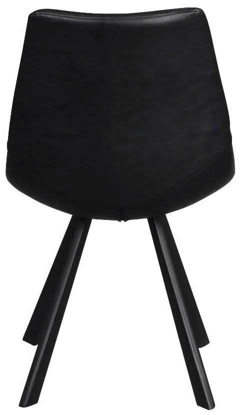 Scaun de dining cu picioare negre Rowico Alpha, negru