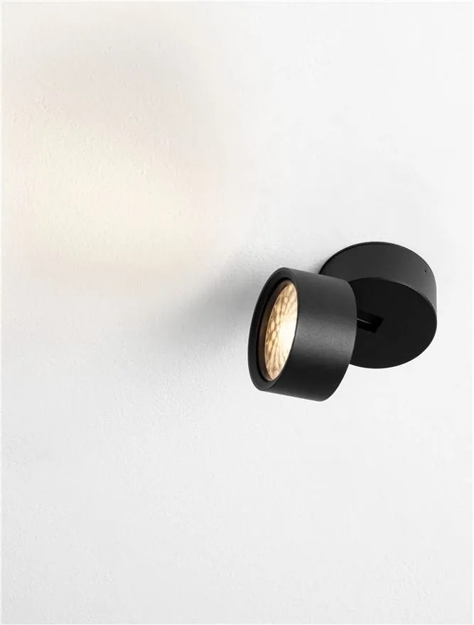 Spot LED aplicat directionabil diametru 8cm PULL negru, NVL-9030770