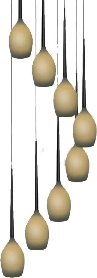 Lustra moderna Izza 8 Olive