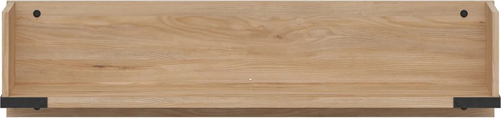 Polita LARA, stejar, PAL laminat, 117x24x28 cm
