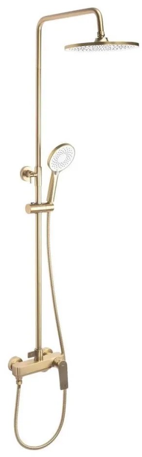 REA-P2400 - Set de duș AVALON cu baterie, finisaj auriu periat