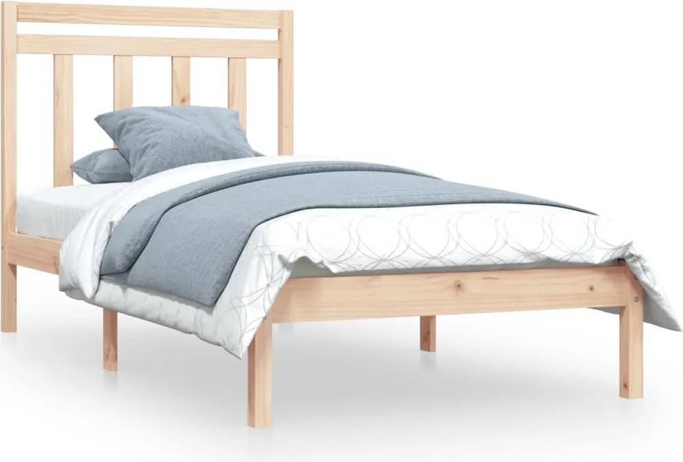 vidaXL Cadru de pat single, 90x190 cm, lemn masiv