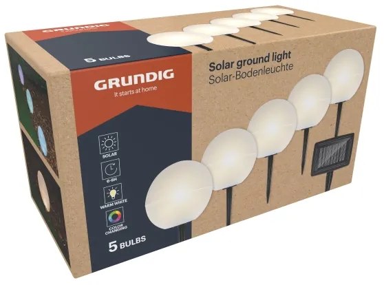 SET 5x lampă LED RGBW solară Grundig LED/3,2V IP44
