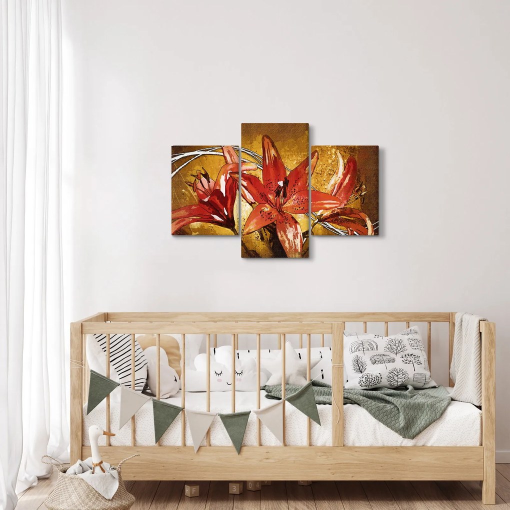 Tablou cu flori de crini (90x60 cm)