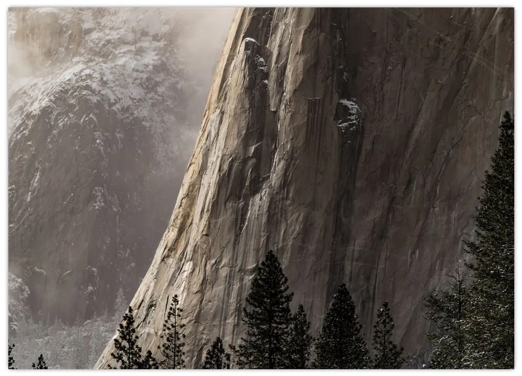 Tablou pe sticlă din valea Yosemite parcul național, SUA (70x50 cm)