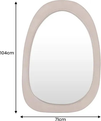 Oglinda de perete ovala ORGANIC 105cm lemn de pin