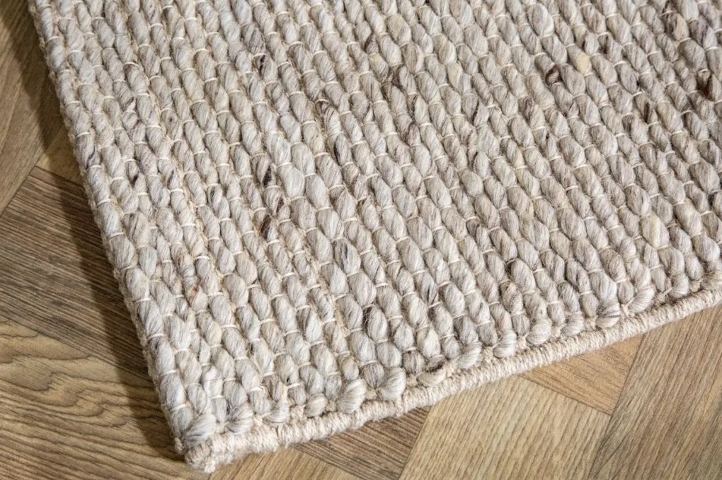 Covor WOOL XXL 350x240cm gri argintiu din lana