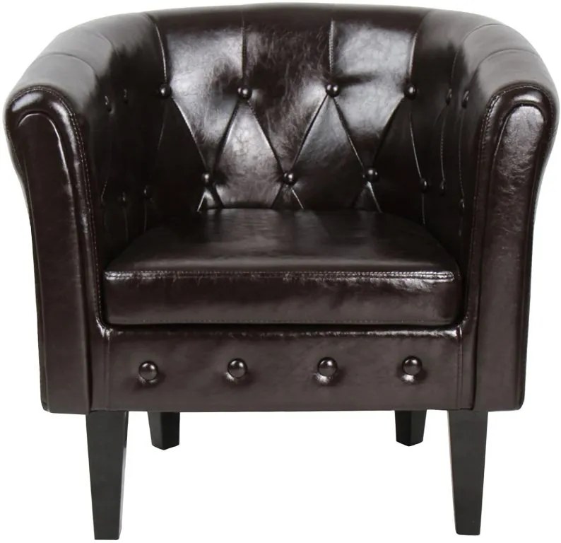 Fotoliu Chesterfield, 58 x 71 x 70 cm, maro