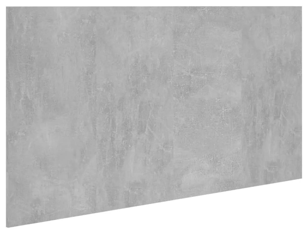 Tablie de pat, gri beton, 160x1,5x80 cm, lemn prelucrat Gri beton, 1