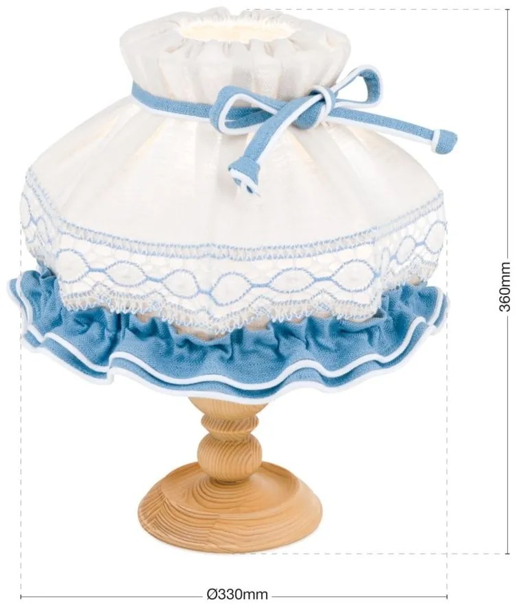 Veioza rustica din lemn KITZ