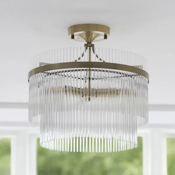 Lustră aplicată Endon 112575 MARIETTA 3xE14/7W/230V alamă/transparent