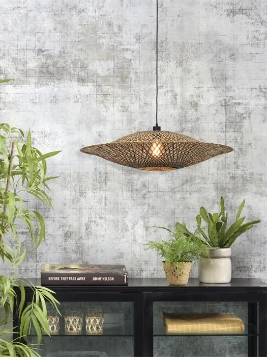 Lustra suspendata din bambus Bali orizontal L, 87cm BALI/H/8720/BN