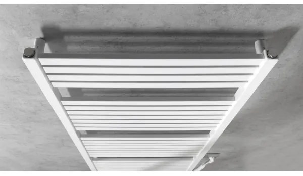 Radiator portprosop electric pentru baie Aqualine TONDI-E 600W/230V 133 cm alb drept