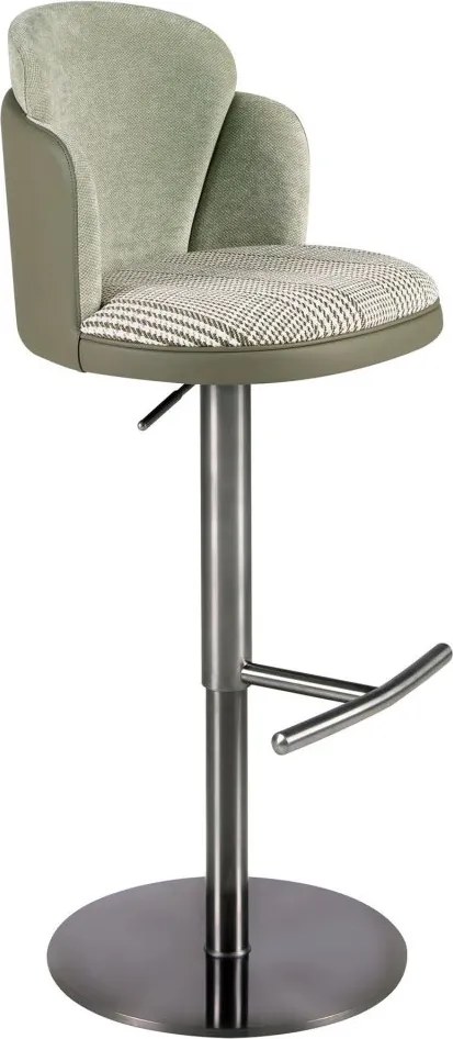 Scaun de bar pivotant cu inaltime reglabila Stool verde inchis