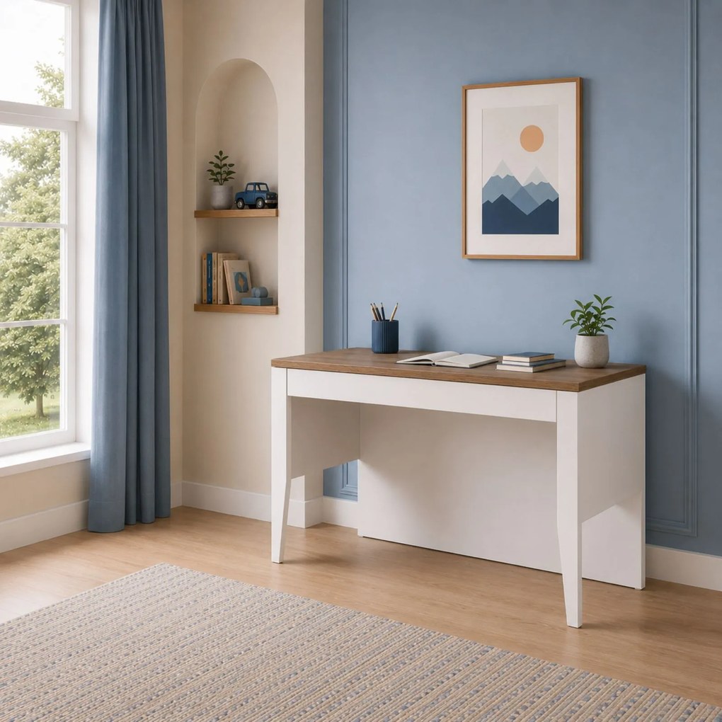 Birou modern pentru camera copii 120x60x75 cm, colectia Lucia