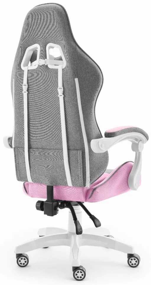 Scaun de gaming Rainbow Pink Gray Mesh