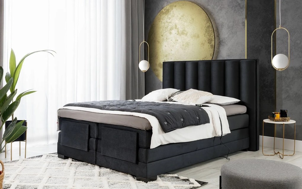 Pat Genoa cu Saltea, Topper, Electric Reglabil, Personalizabil - Velvetmat 04, 180x200