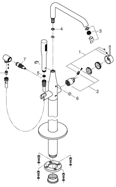 GROHE 23491DC1 - Baterie de cadă ESSENCE 277 mm, oțel inoxidabil