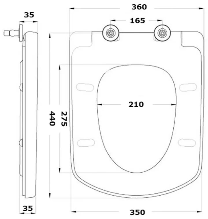 Capac wc soft close Cersanit, Easy