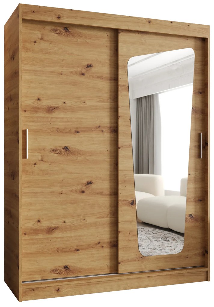 Dulap de haine 150 cm Mokka (Stejar artisan). 1126027