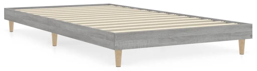 832099 vidaXL Cadru de pat, gri sonoma, 90x190 cm, lemn prelucrat