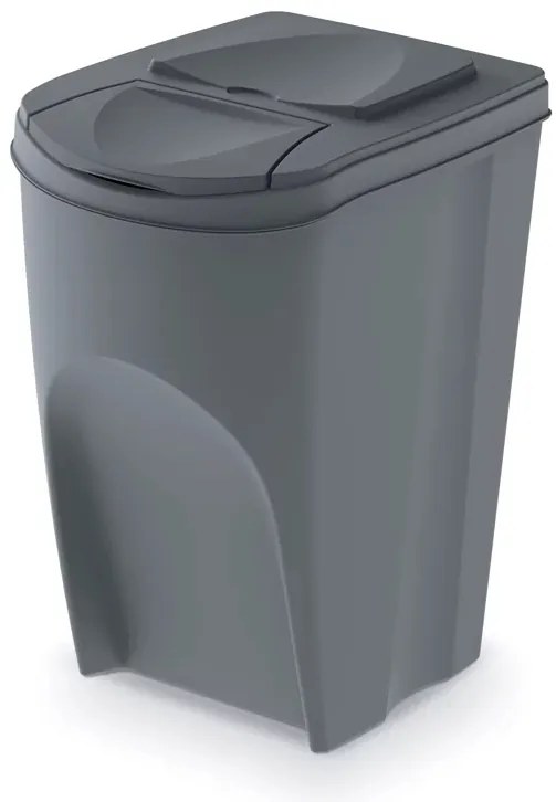 Set pubele pentru deseuri sortate, 4 x 35 l, gri