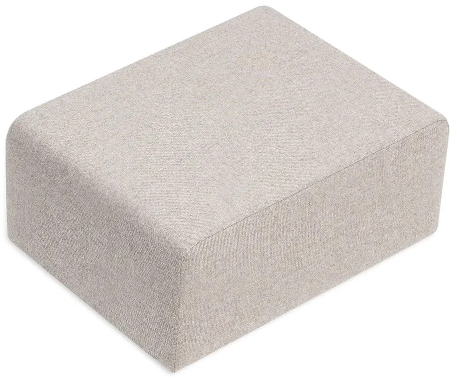 Taburet gri deschis din amestec de in și lână Hugg - Gazzda