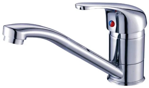 Baterie Bucatarie Q-06 Sanq, pipa medie, Argintiu, cartus cu discuri ceramice D 40 mm