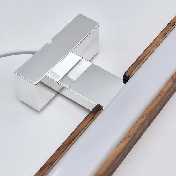 Aplică LED pentru oglindă Brilagi WOODY MIRROR LED/15W/230V IP44 stejar/crom
