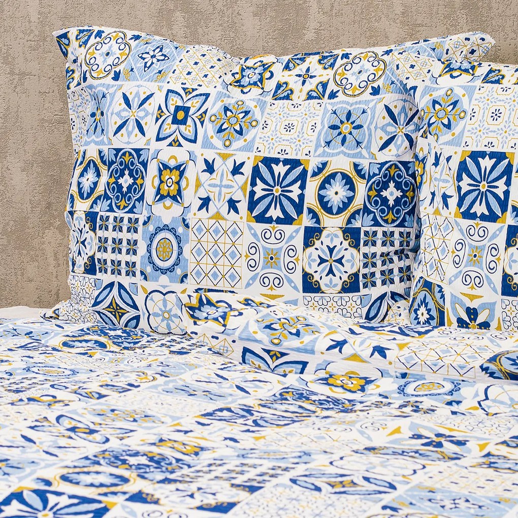 Lenjerie de pat bumbac crepon 4Home Azul, 140 x 200 cm, 70 x 90 cm, 140 x 200 cm, 70 x 90 cm