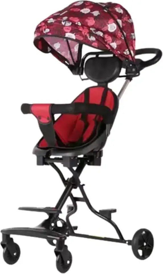 Carucior sport pliabil, NBW, copertina detasabila UV, roti pivotante cu blocare, 6-36 luni, Rosu