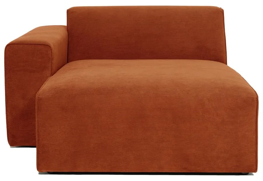 Modul pentru canapea portocaliu din catifea reiată (partea stângă ) Sting - Scandic