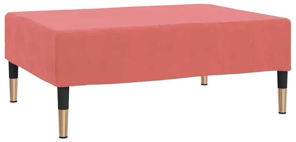 Taburet, roz, 78x56x32 cm, catifea Roz