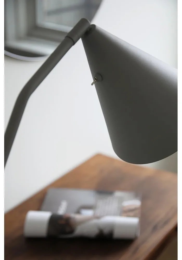 Lampadar gri LED cu intensitate reglabilă cu abajur din metal (înălțime 144 cm) Funil – Markslöjd