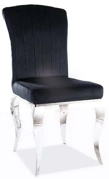 Scaun de bucaterie Prince Velvet, negru