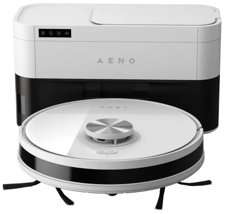 Aspirator robotic AENO ARC0006S, 4000Pa, 3000 mAh, 120 m2, Mapare, Wi-Fi, Comenzi vocale, Autonomie până la 120 min, Alb