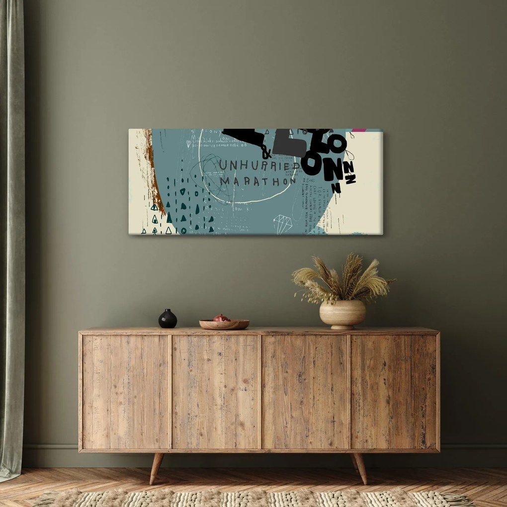 Tablou - Flying balon cu curcubeu (120x50 cm)